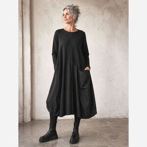 Urban By ALEMBIKA Black Long Sleeve Pocket Midi Dress  Women's Size 6